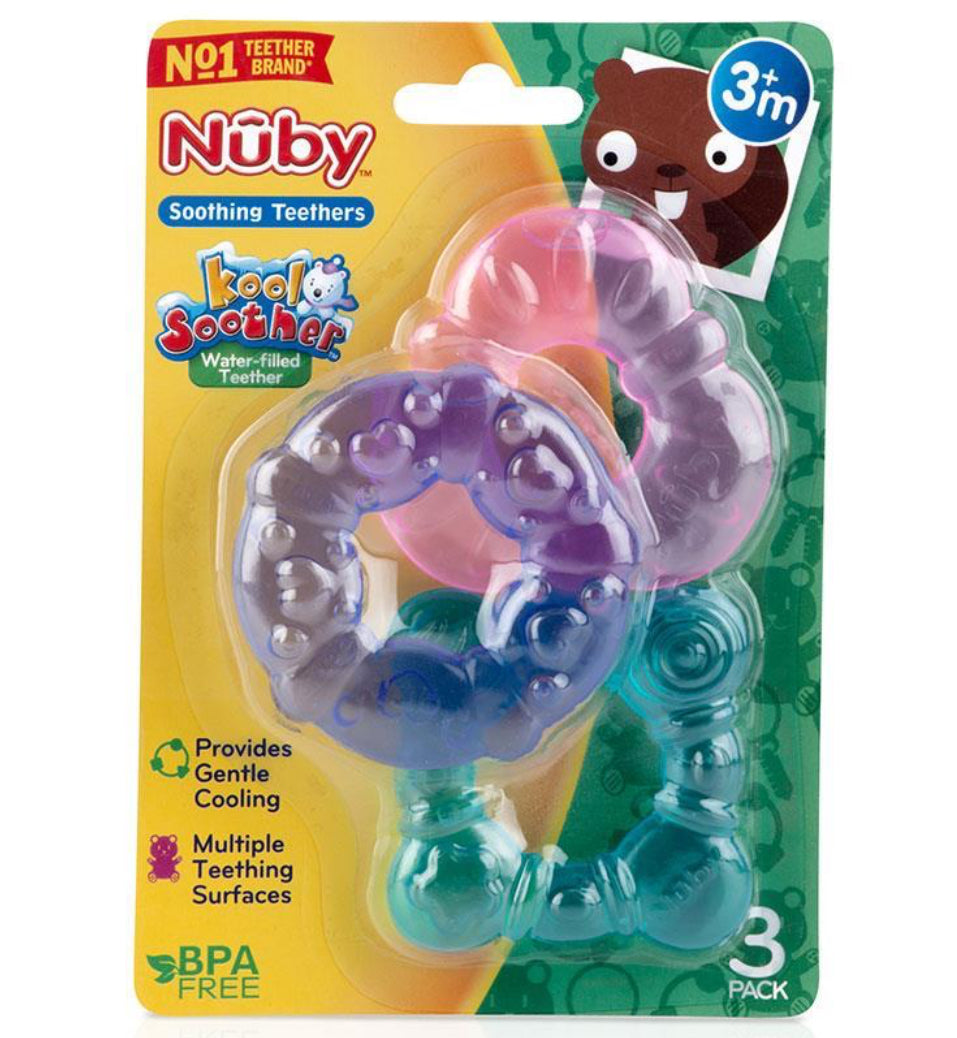 Nuby Water Filled Teether 3 Pack