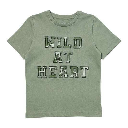 K-D Kids Embossed Tee - Khaki