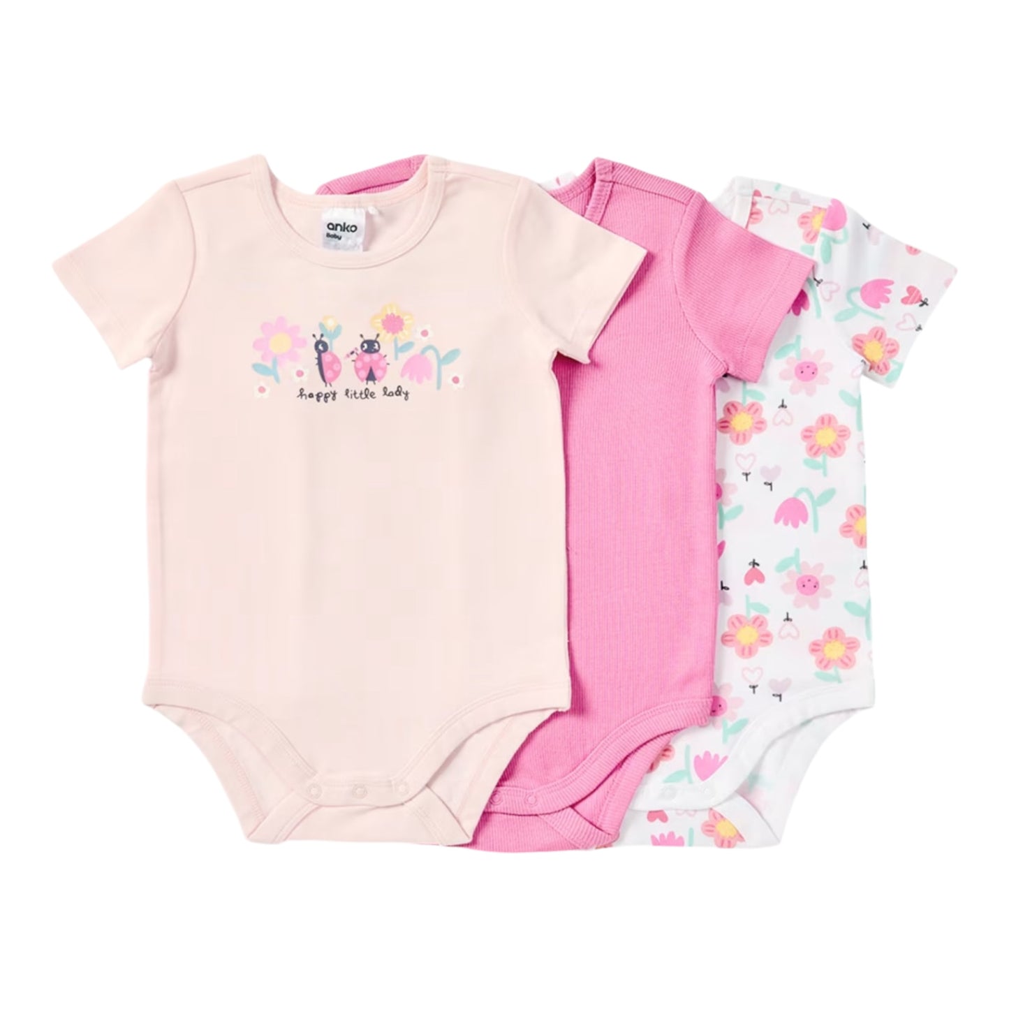 3 Pack Short Sleeve Bodysuits- EACH