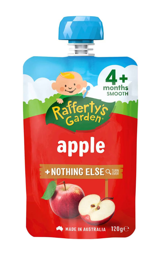 Rafferty's Garden Apple Puree & Nothing Else Baby Food Pouch 4+ Months 120g