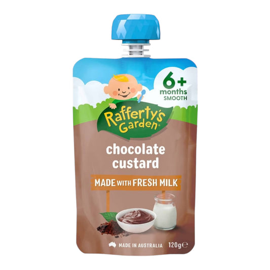 Rafferty's Garden Baby Food Pouch Chocolate Custard 6+ Months 120g