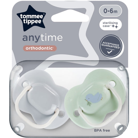 Tommee Tippee Anytime Soothers 0-6m 2 Pack - Assorted*