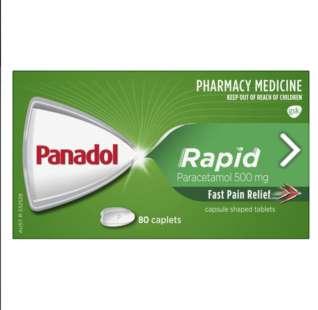 Panadol Rapid 80 Caplets sheet (10)