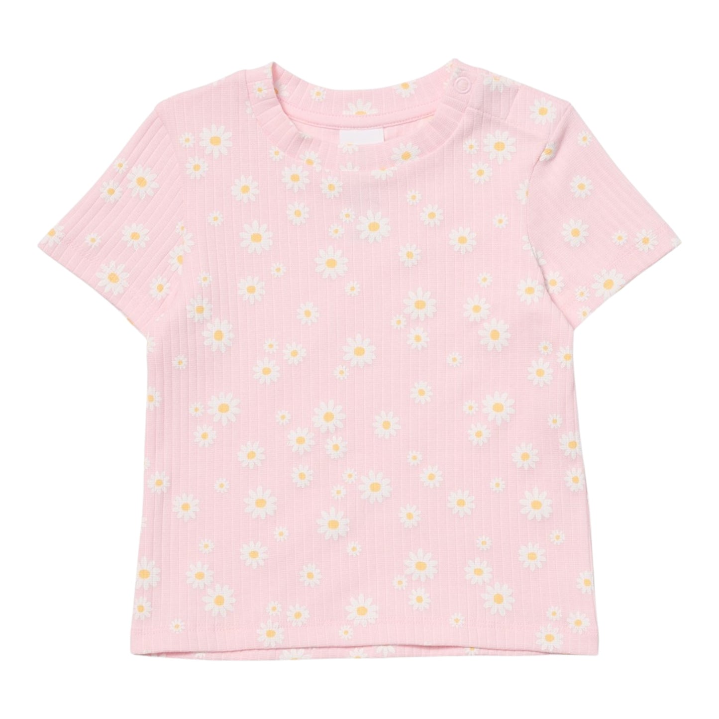 Dymples Baby Rib Floral Print Tee - Pink