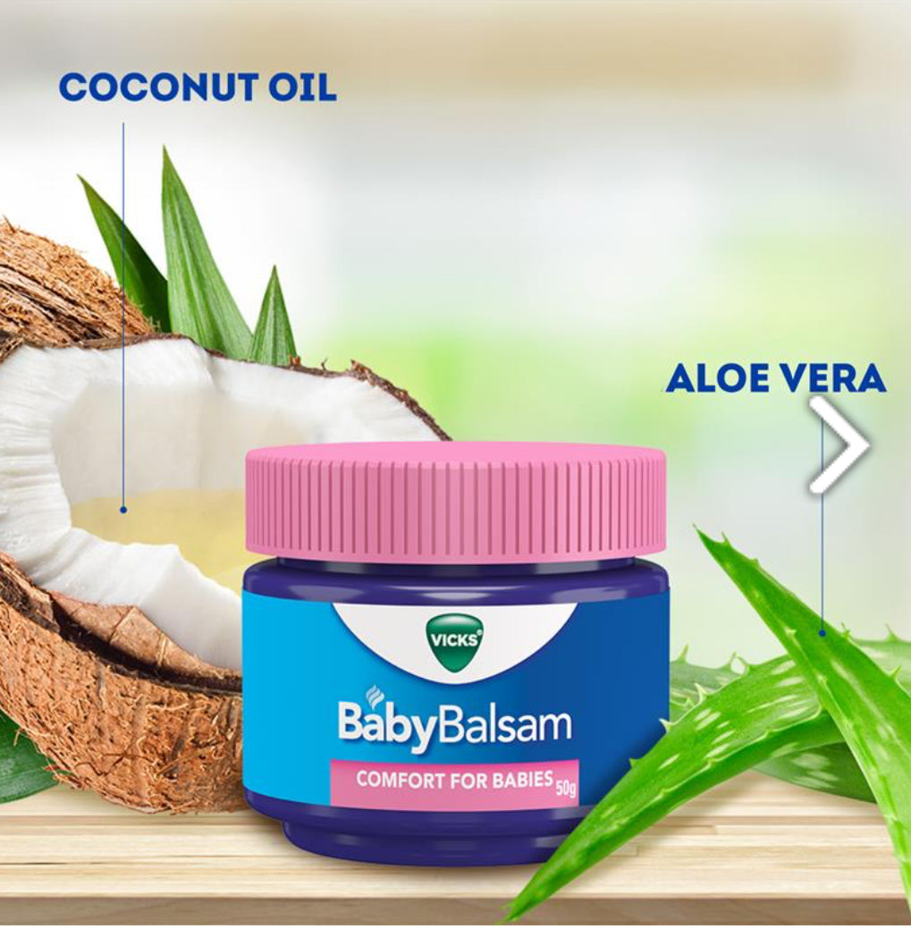 Vicks Baby Balsam Decongestant Chest Rub 50g