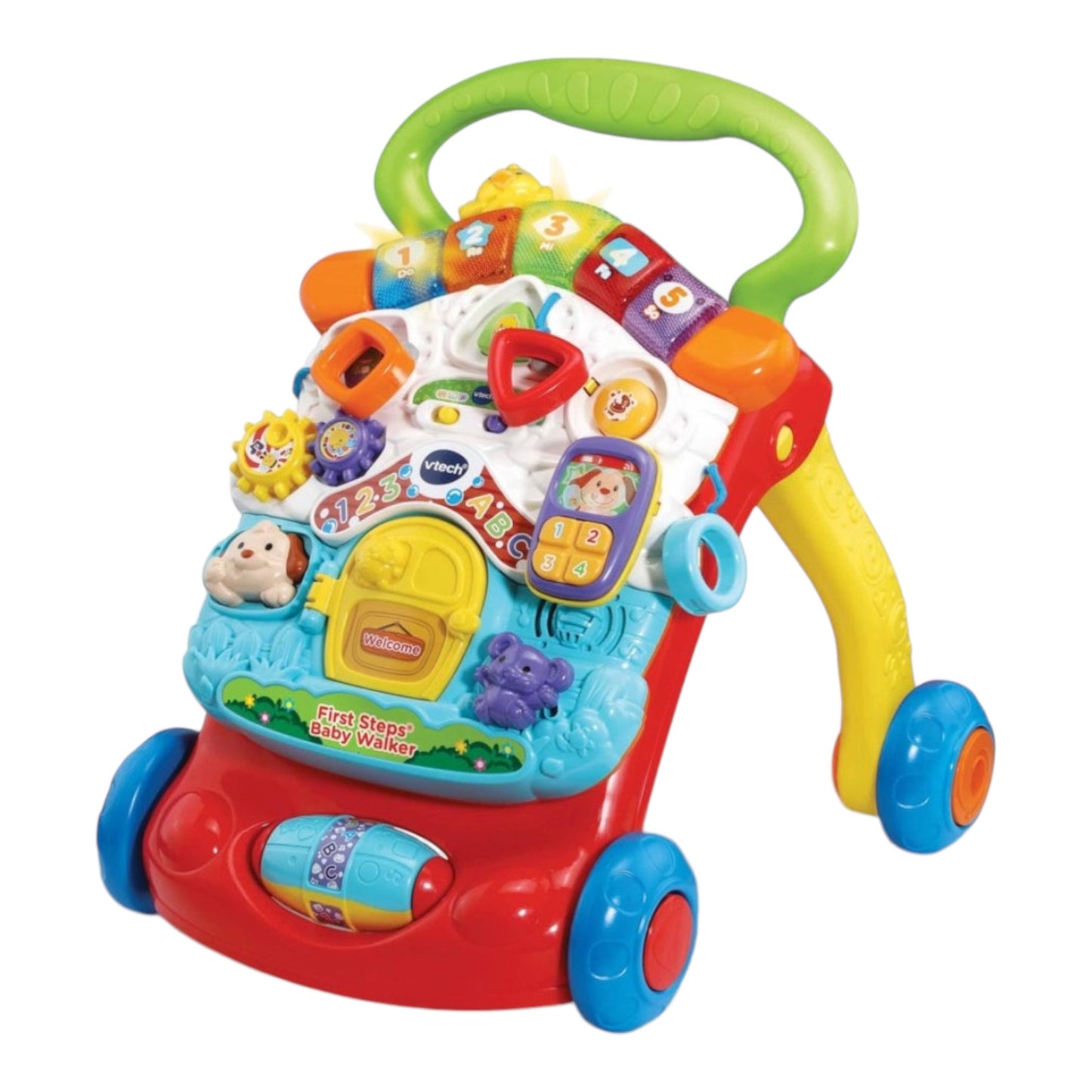 VTech First Steps Baby Walker with Detachable Learning Centre - Red