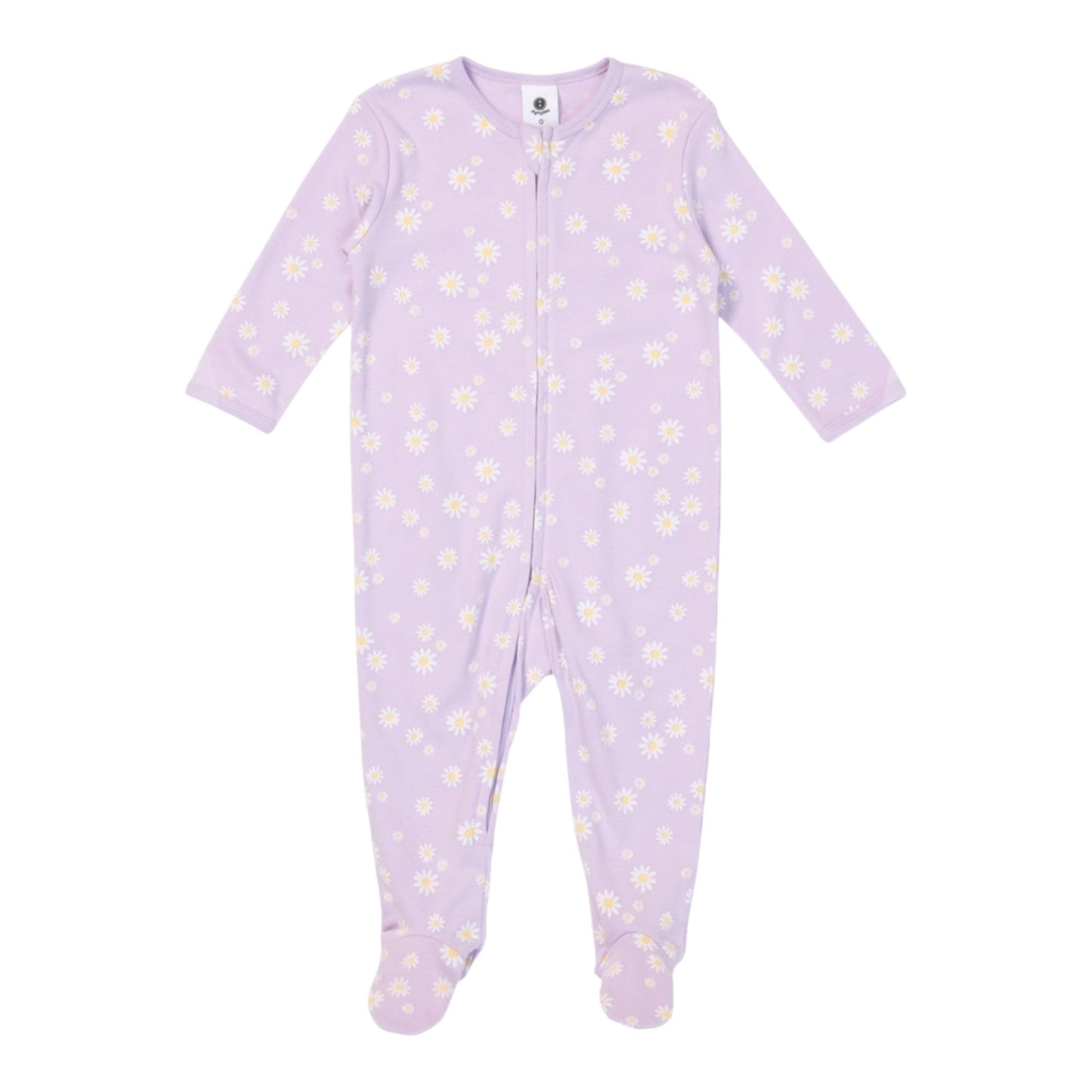 Dymples Baby Organic Cotton Floral Print Coverall - Purple