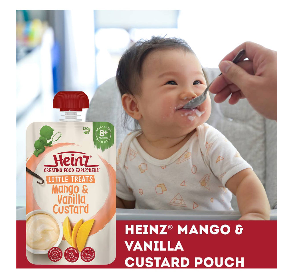 Heinz Mango & Vanilla Custard Baby Food Pouch 8+ Months 120g