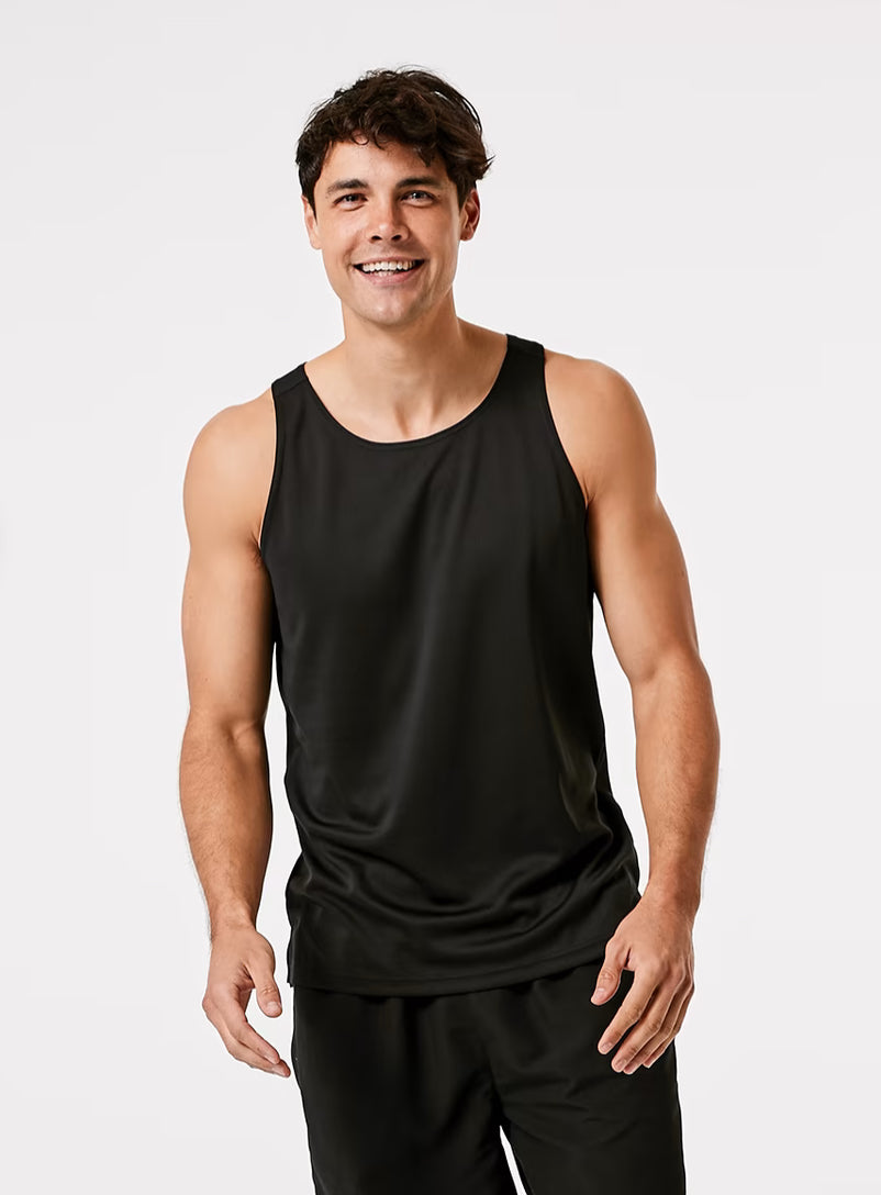 Active Mens Mesh Tank black