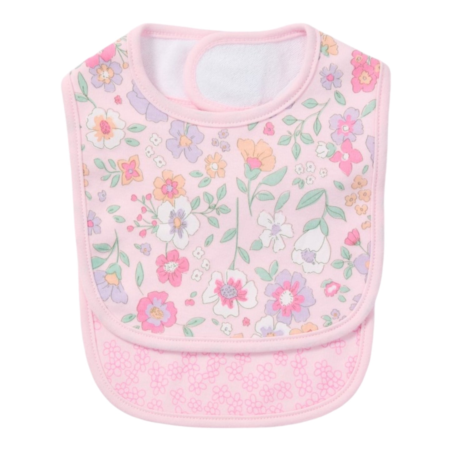 Dymples Baby Floral Print Newborn Bib 2 Pack - Pink - Size One Size