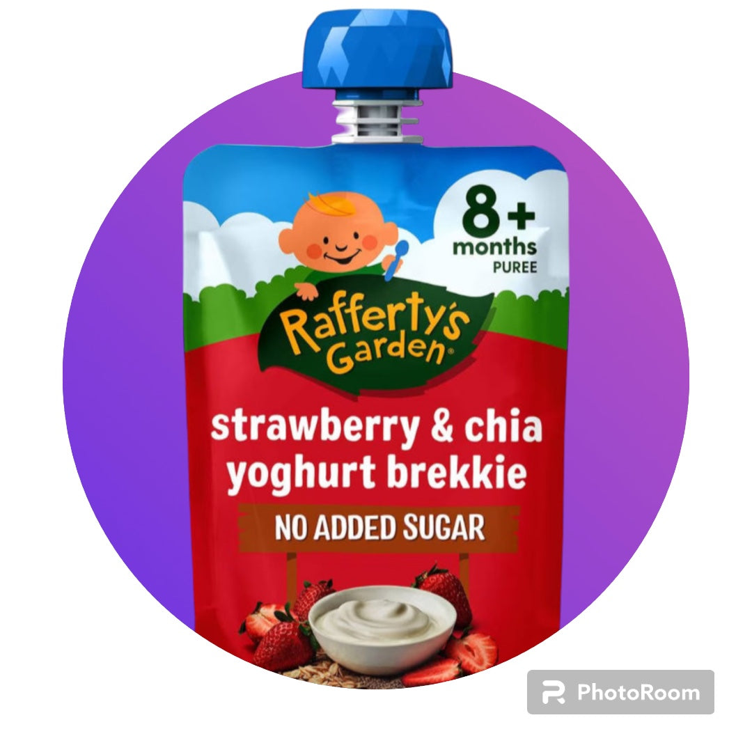 Rafferty's Garden Strawberry & Chia Yoghurt Brekkie Baby Food 8+ Months 120g