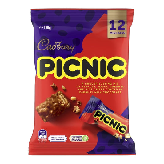 Cadbury Picnic Chocolate Sharepack 12 Pieces 180g