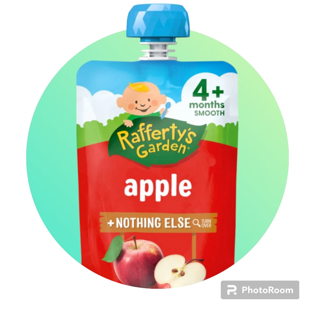 Rafferty's Garden Apple Puree & Nothing Else Baby Food Pouch 4+ Months 120g