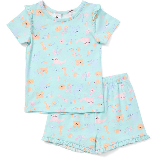 Dymples Baby Sea Creature Print Pyjama Set - Mint