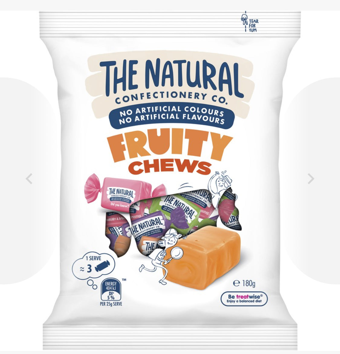 TNCC fruity chew lollies 180g