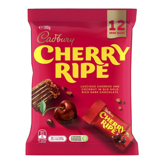 Cadbury Cherry Ripe Chocolate Sharepack 12 Pieces 180g