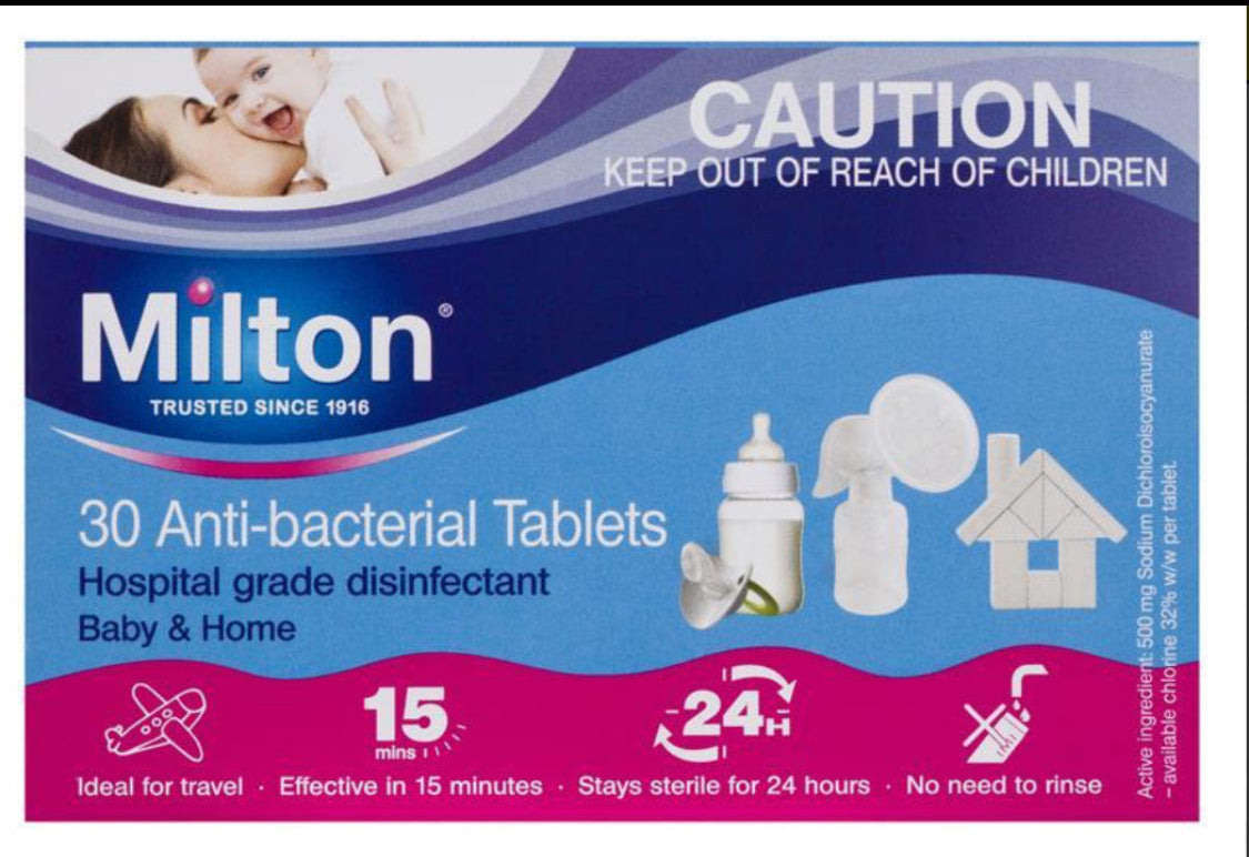 Milton Antibacterial 30 Tablets