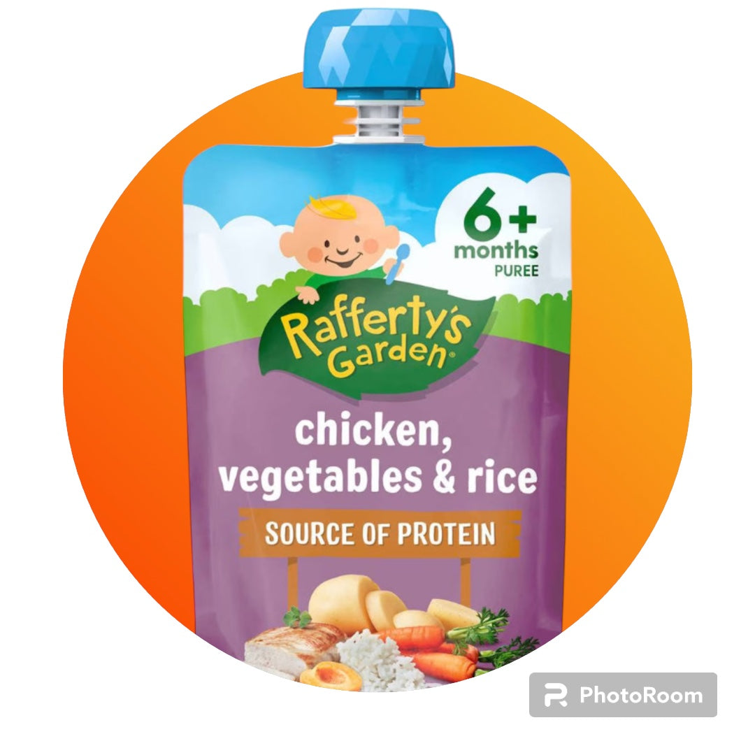 Rafferty's Garden Baby Food Pouch Chicken Vegetables & Rice 6+ Months 120g