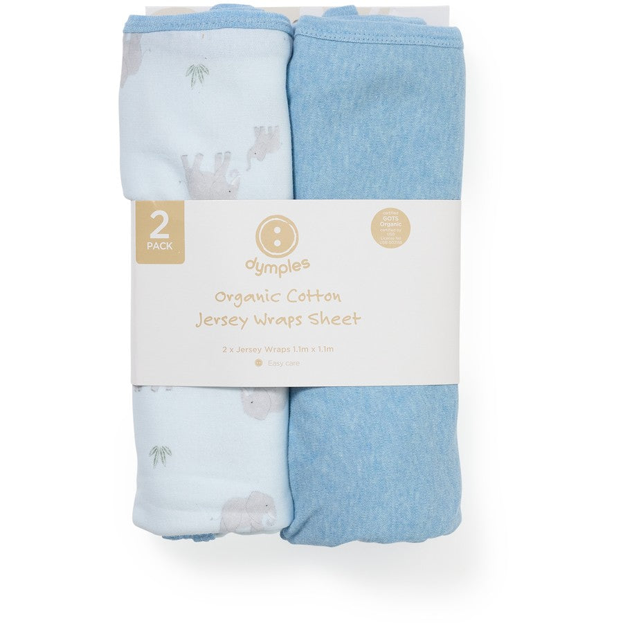 Dymples Cotton Jersey Wraps 2 Pack - Natural