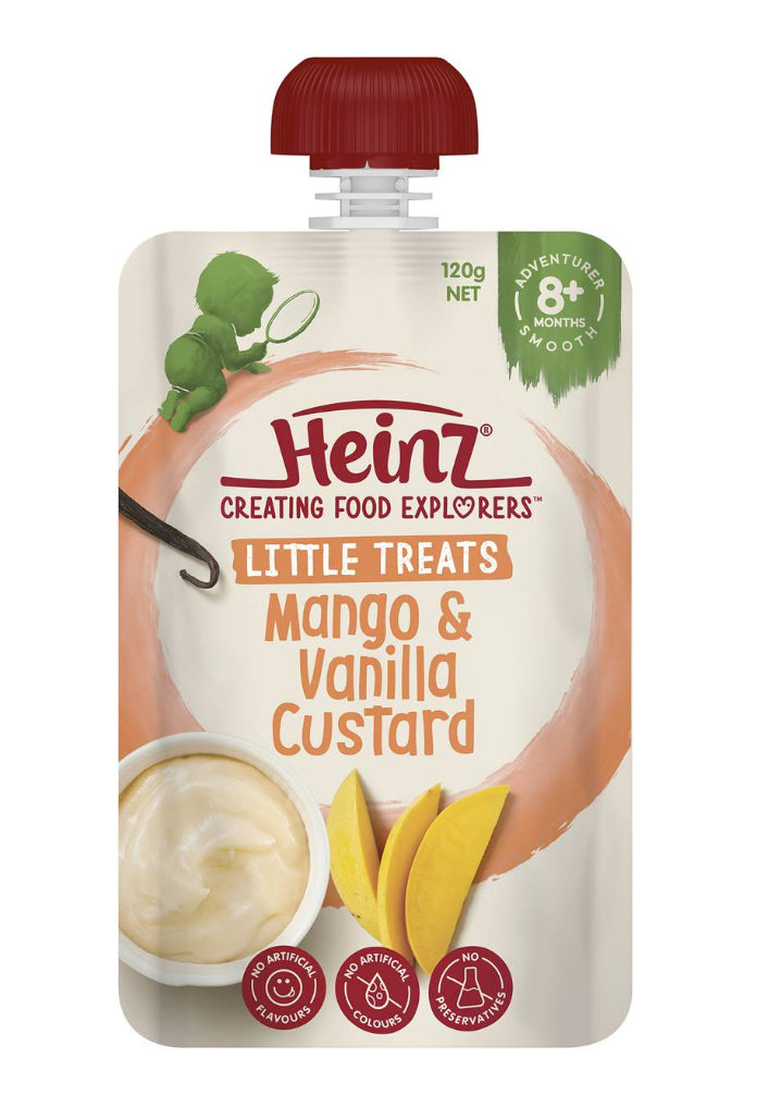 Heinz Mango & Vanilla Custard Baby Food Pouch 8+ Months 120g