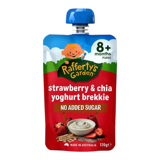 Rafferty's Garden Strawberry & Chia Yoghurt Brekkie Baby Food 8+ Months 120g