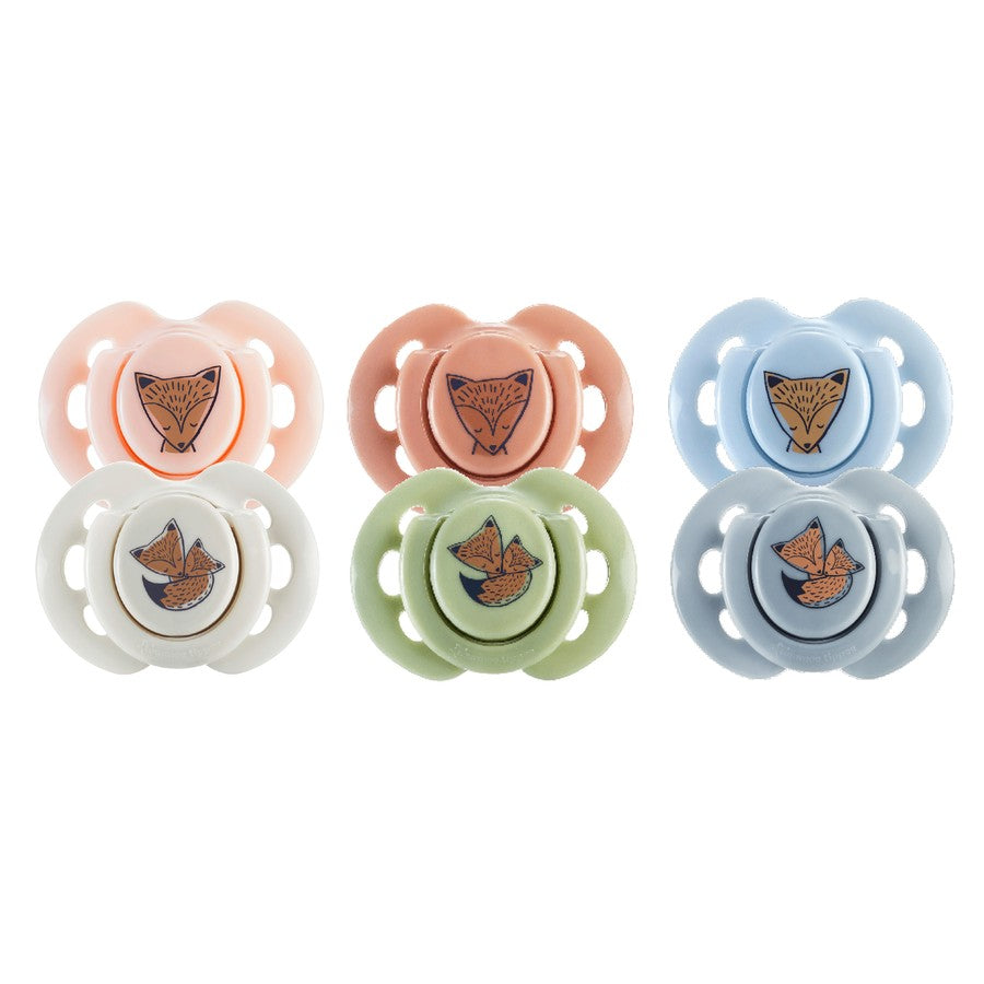 Tommee Tippee Fun Style Soothers 0-6m 2 Pack Dummies - Assorted*