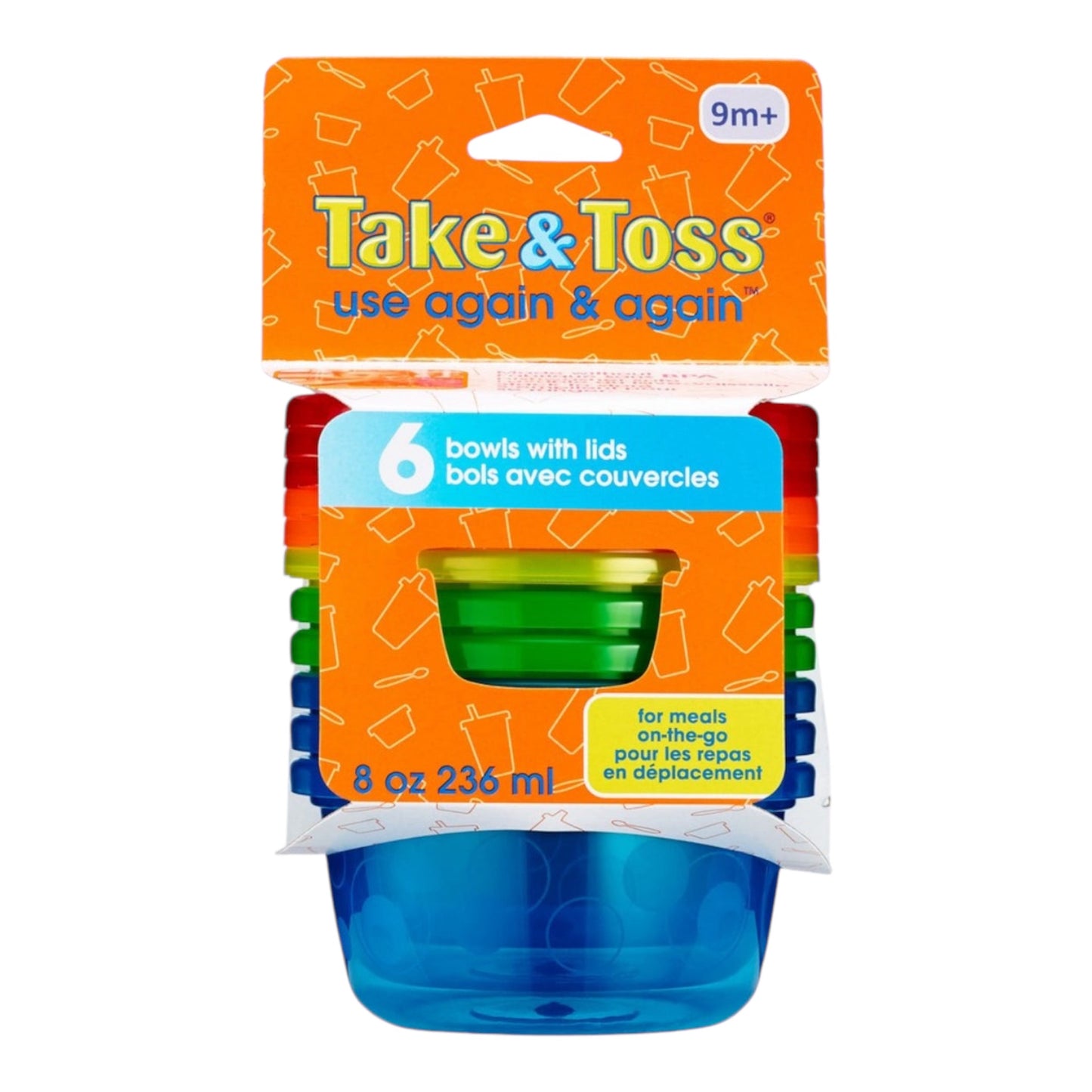 The First Years Take & Toss Bowls & Lids 6 Pack