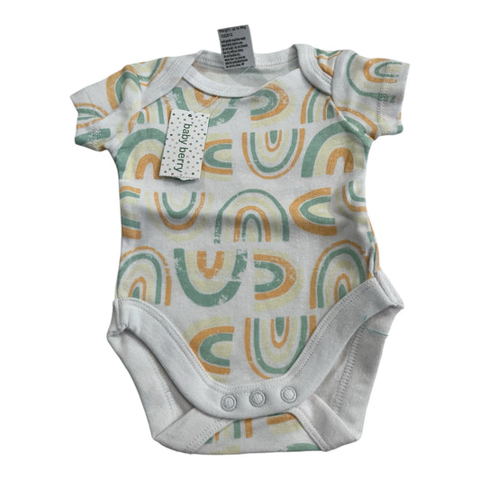 White rainbow bodysuit newborn