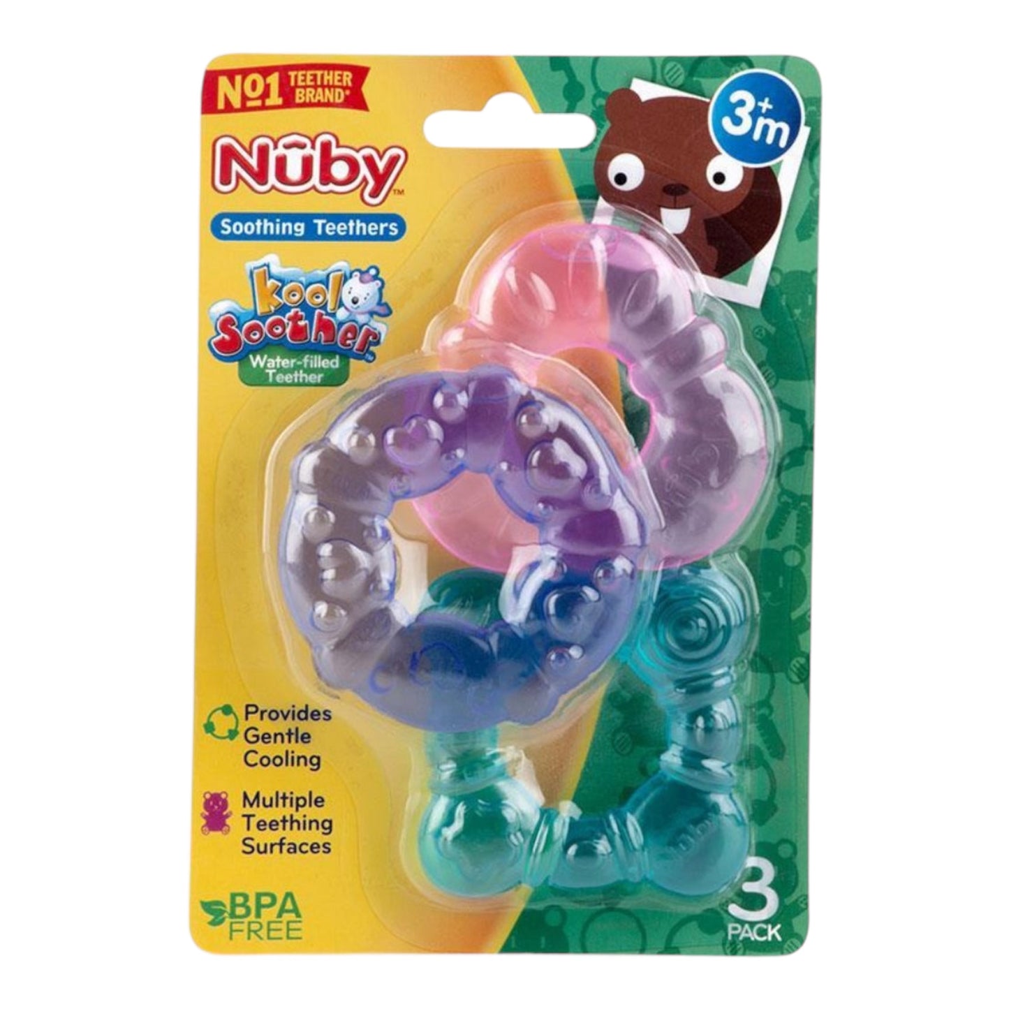 Nuby Water Filled Teether 3 Pack