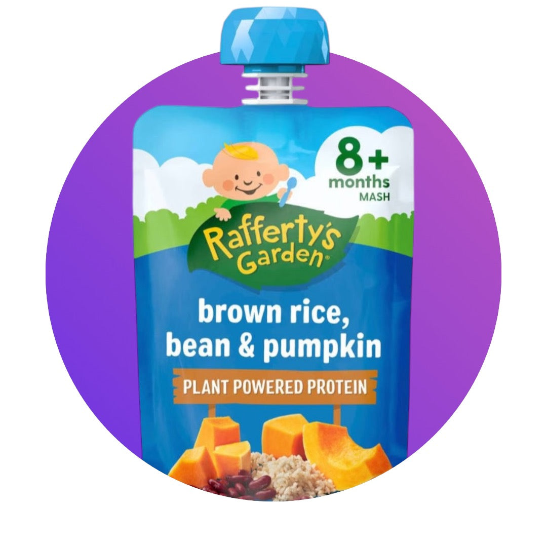 Rafferty's Garden Brown Rice Bean & Pumpkin Baby Food Pouch 8+ Months 120g