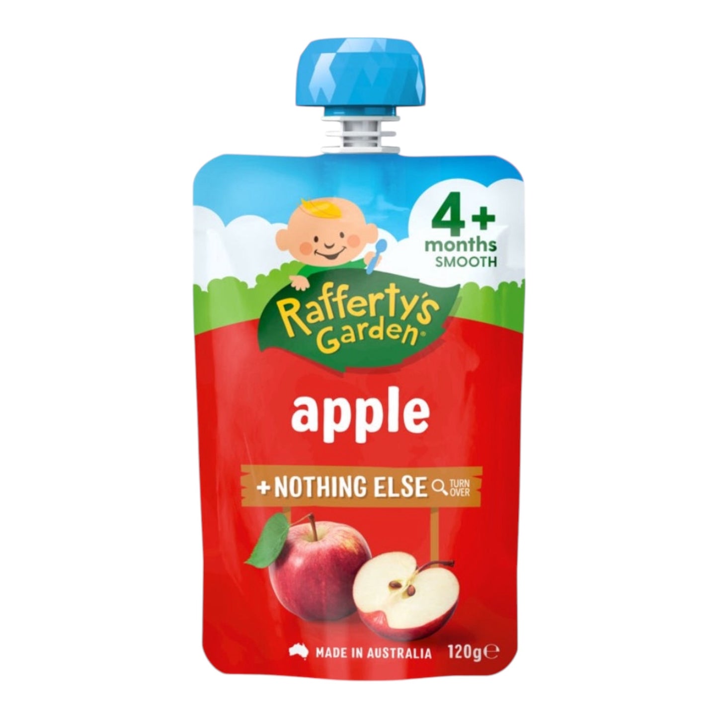 Rafferty's Garden Apple Puree & Nothing Else Baby Food Pouch 4+ Months 120g