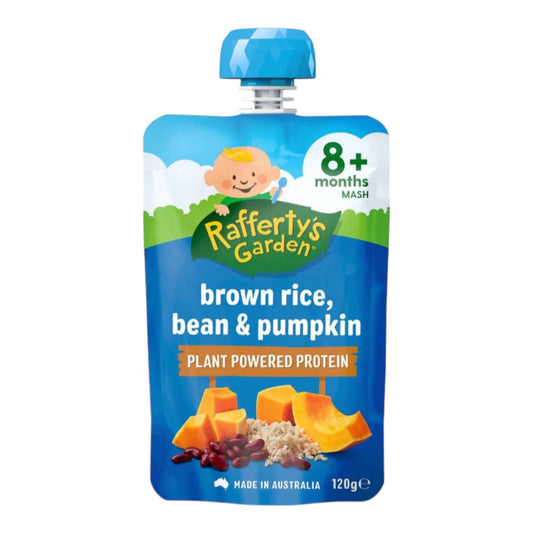 Rafferty's Garden Brown Rice Bean & Pumpkin Baby Food Pouch 8+ Months 120g