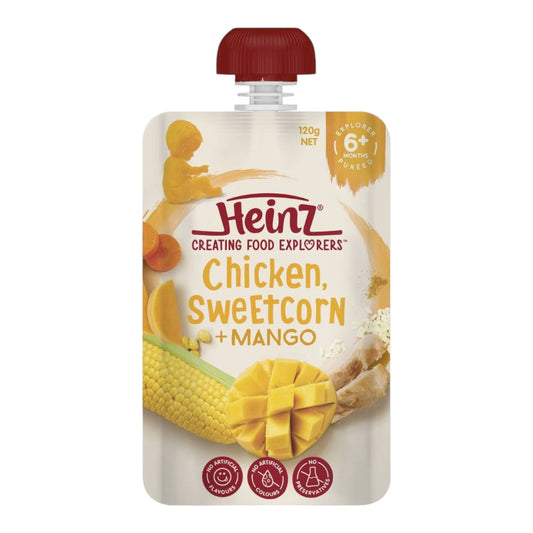 Heinz Baby Food 6+ Months Chicken, Sweetcorn & Mango 120g