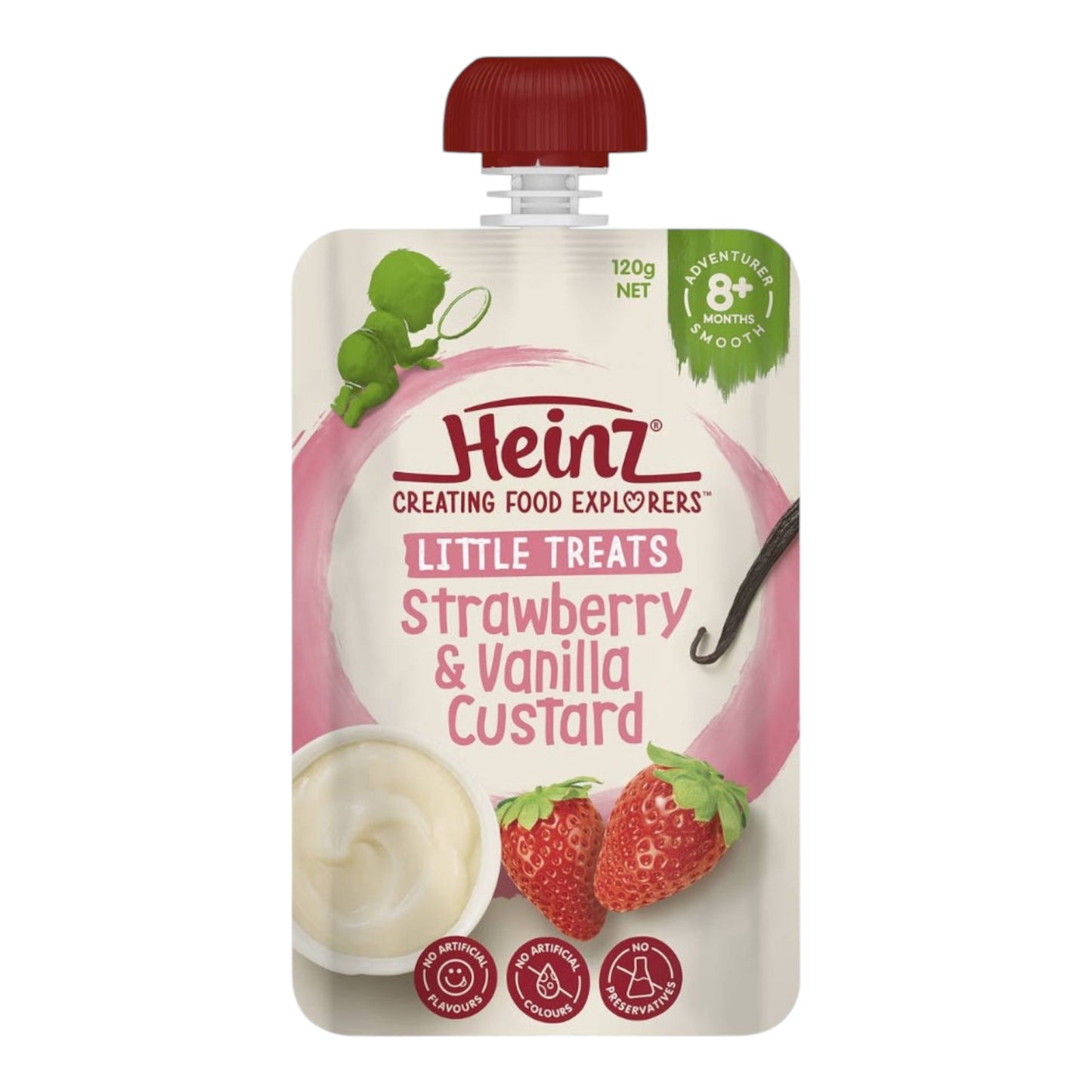 Heinz Baby Food 8+ Months Strawberry Vanilla Custard 120g