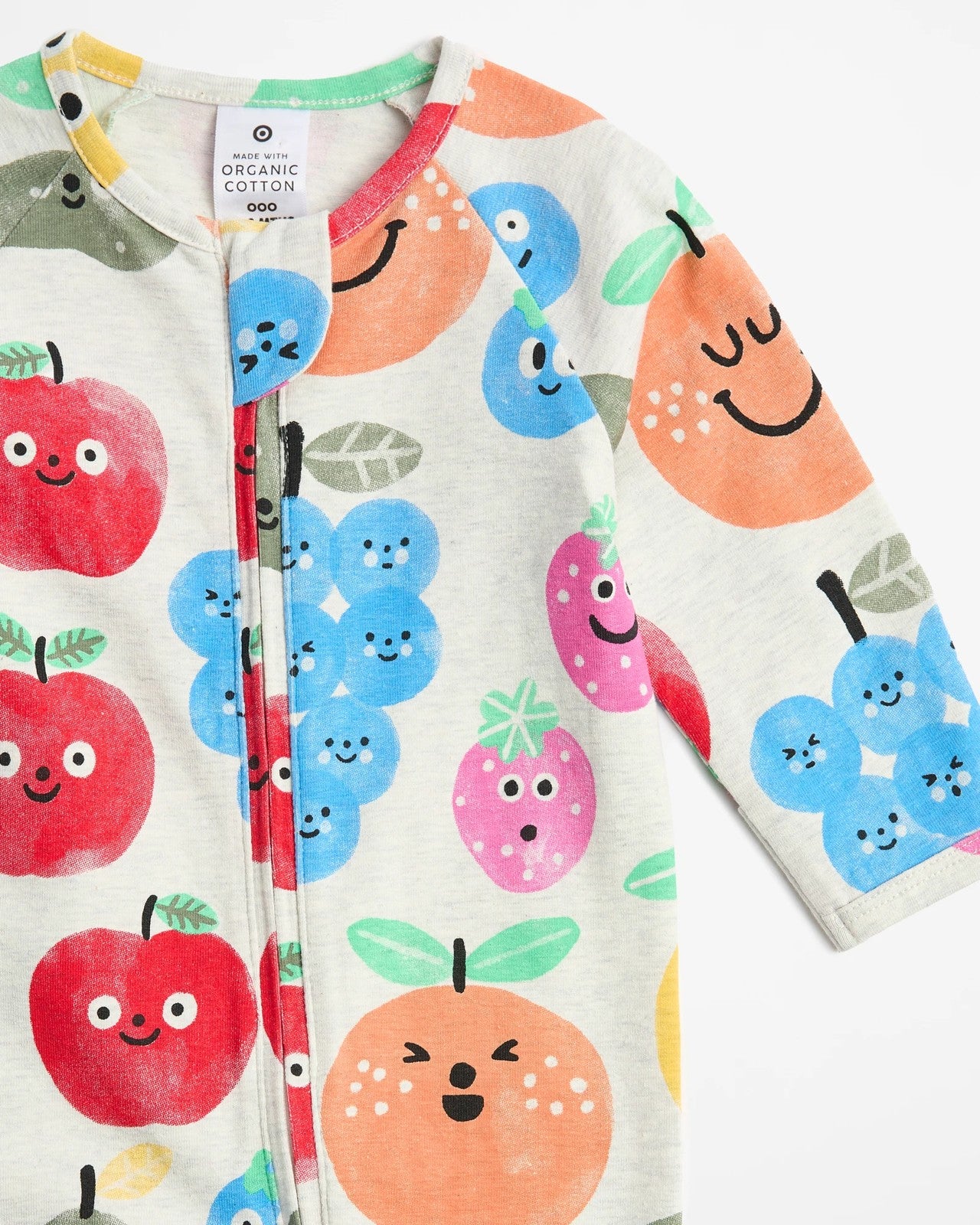 Baby Organic Cotton Footless Coverall - Fruits