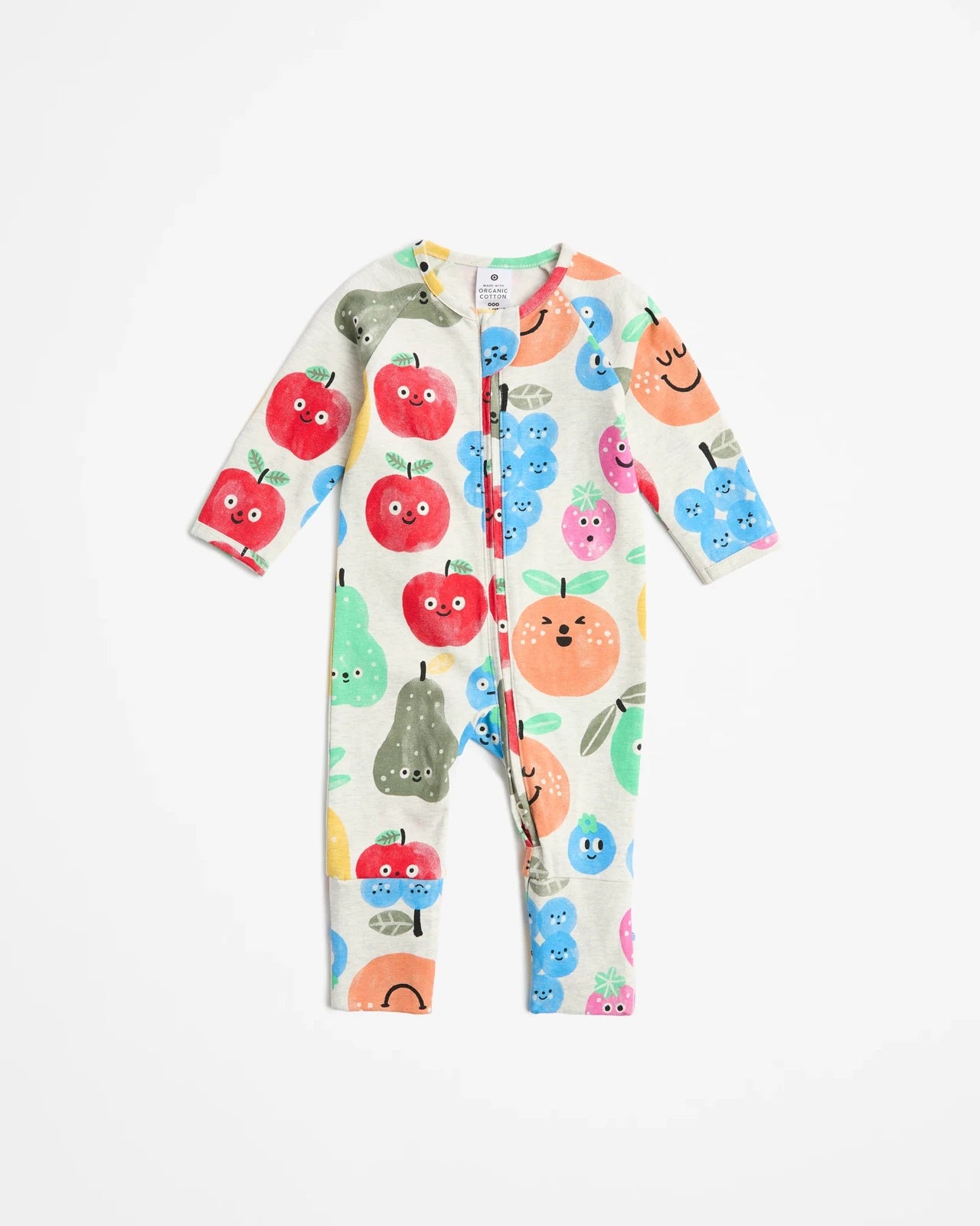 Baby Organic Cotton Footless Coverall - Fruits