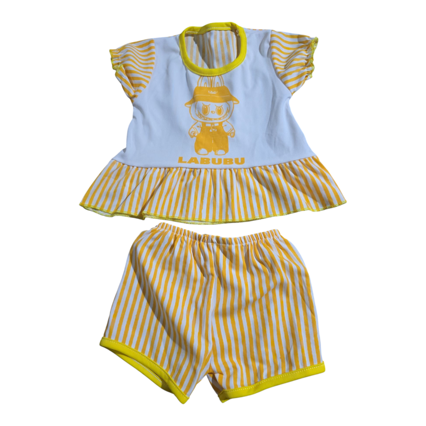 Girls yellow 2pc labubu