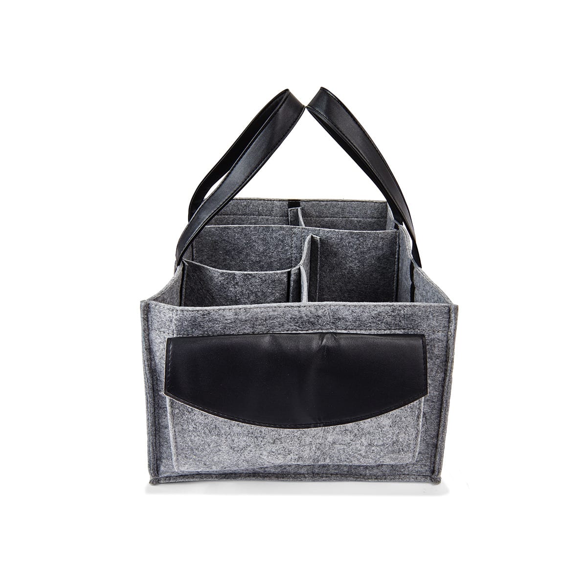 Large Nappy Caddy - Grey and Black