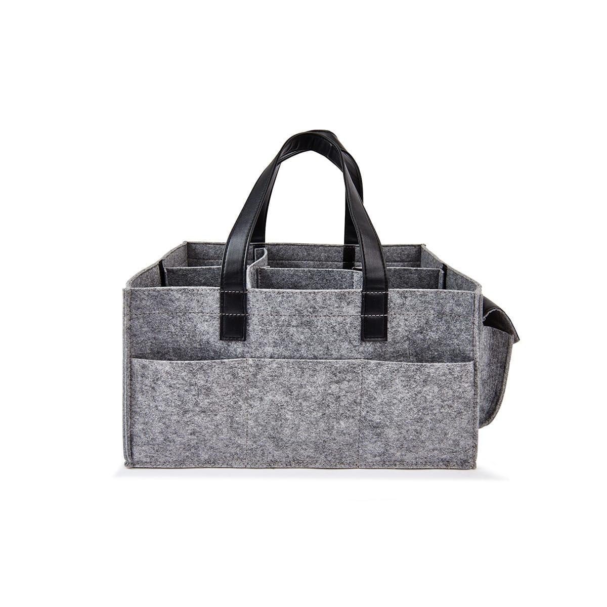 Large Nappy Caddy - Grey and Black