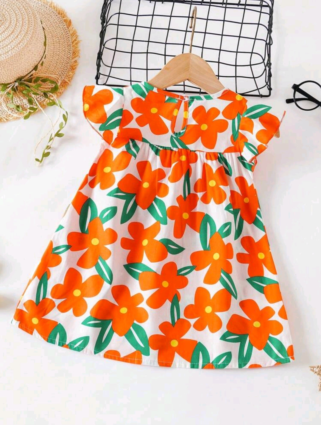 Baby Girl Flower Dress Baby Flying Sleeves Fashion Cute Princess Dress