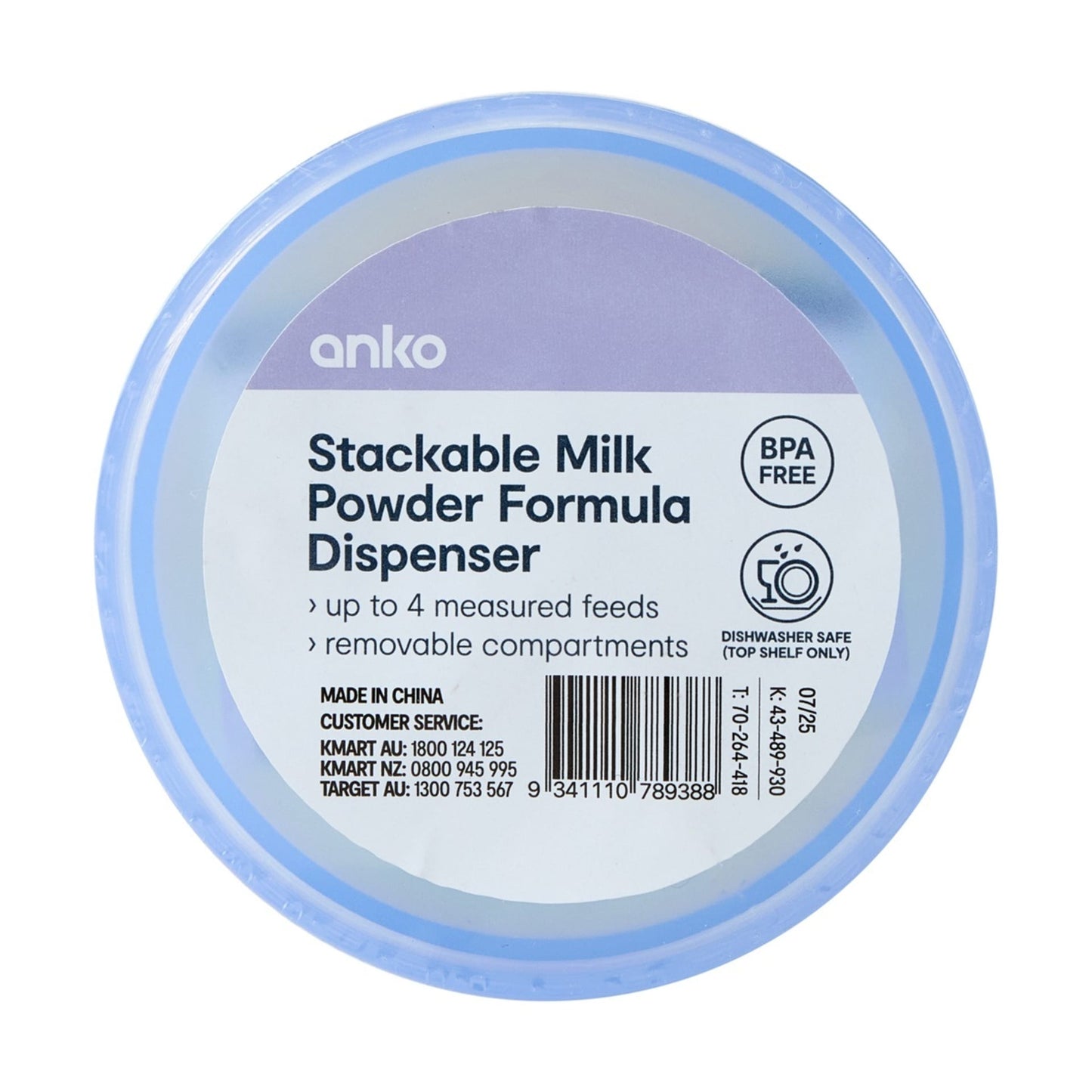 Stackable Milk Powder Formula Dispenser