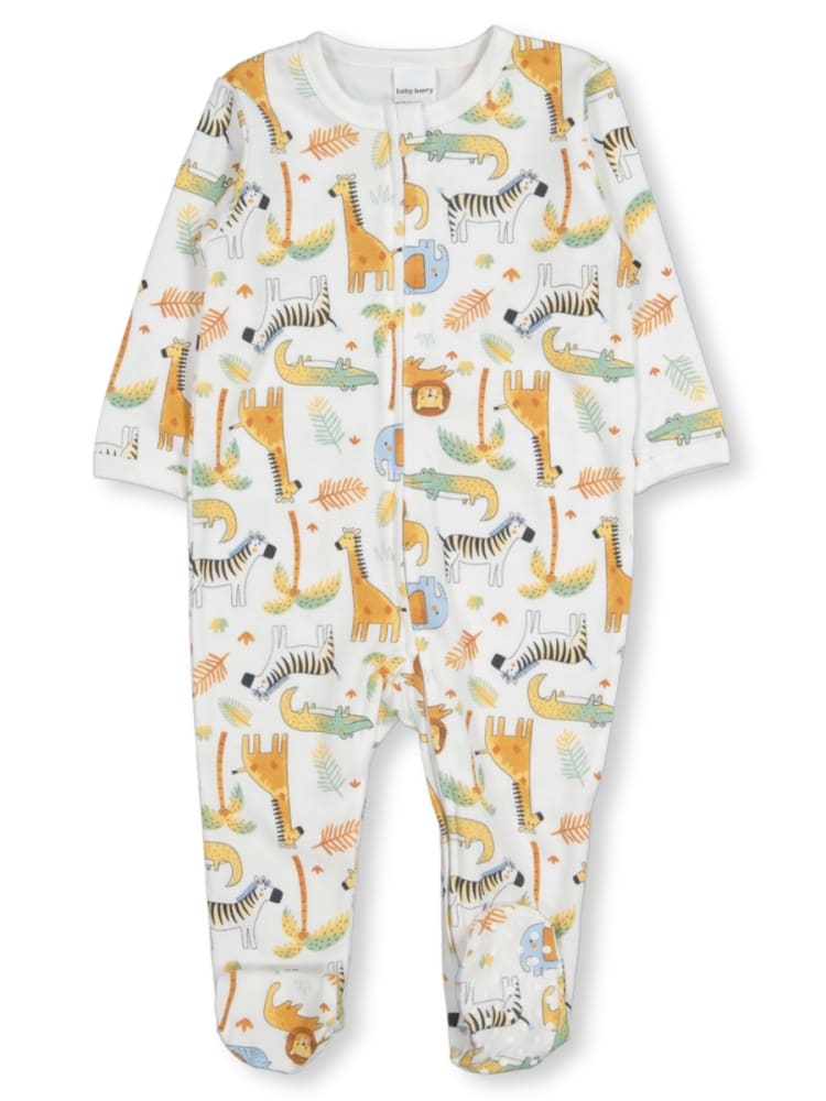 Baby Cotton 2-Way Zip Romper 0-3M