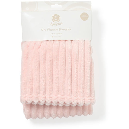 Dymples Rib Fleece Blanket - Pink