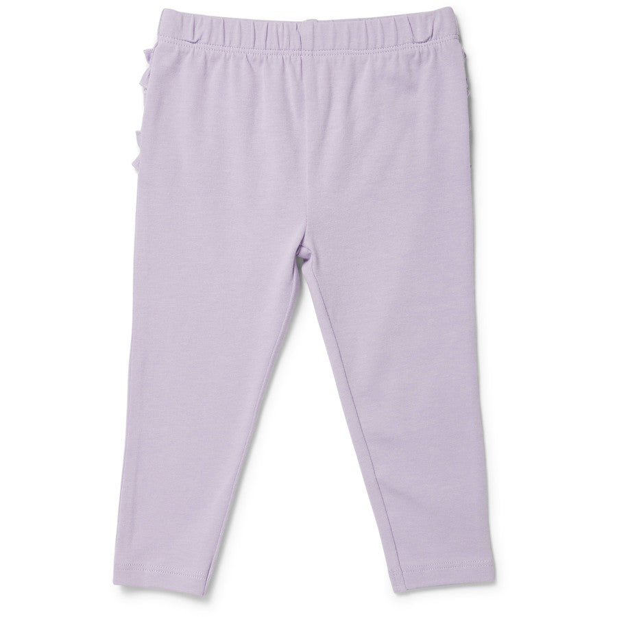 Dymples Baby Organic Cotton Blend Ruffle Legging - Lilac