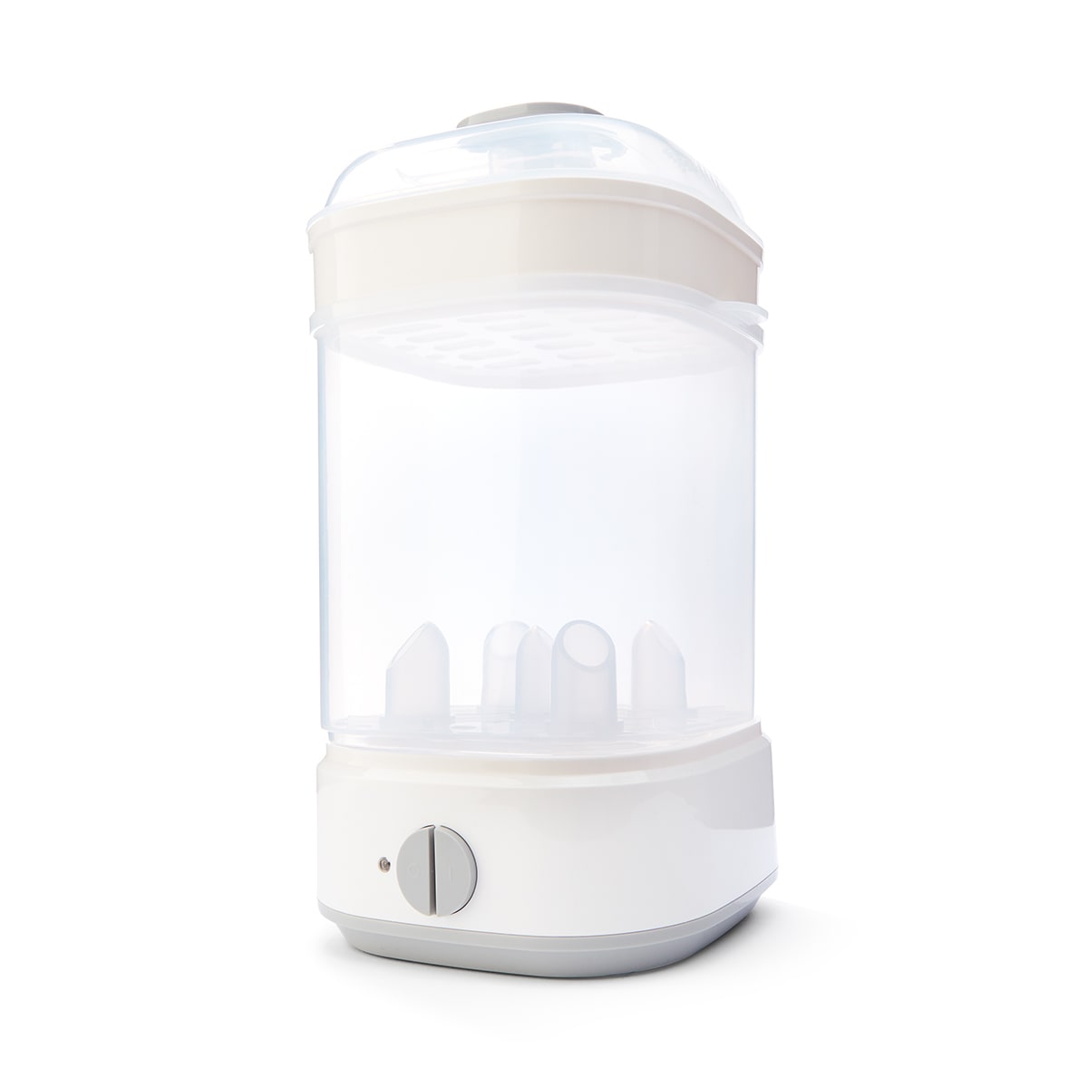 Electric Steam Bottle Steriliser - White and Grey