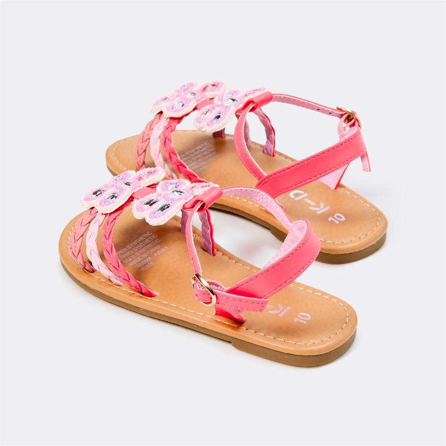 K-D Kids Jewel Sandals - Pink