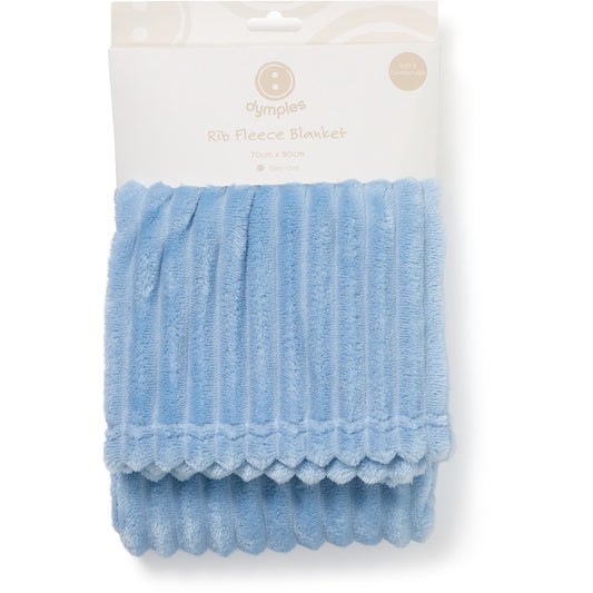 Dymples Rib Fleece Blanket - Blue