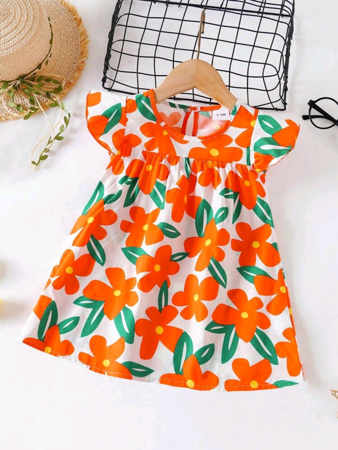 Baby Girl Flower Dress Baby Flying Sleeves Fashion Cute Princess Dress