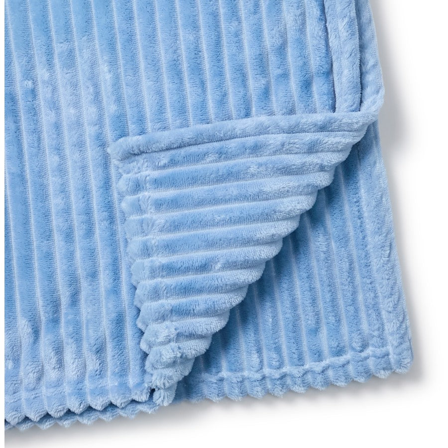 Dymples Rib Fleece Blanket - Blue