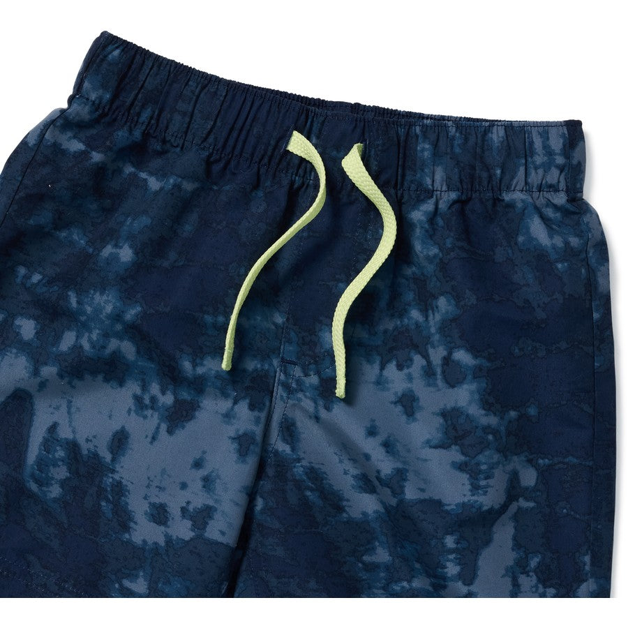 K-D Kids Print Board Shorts - Navy